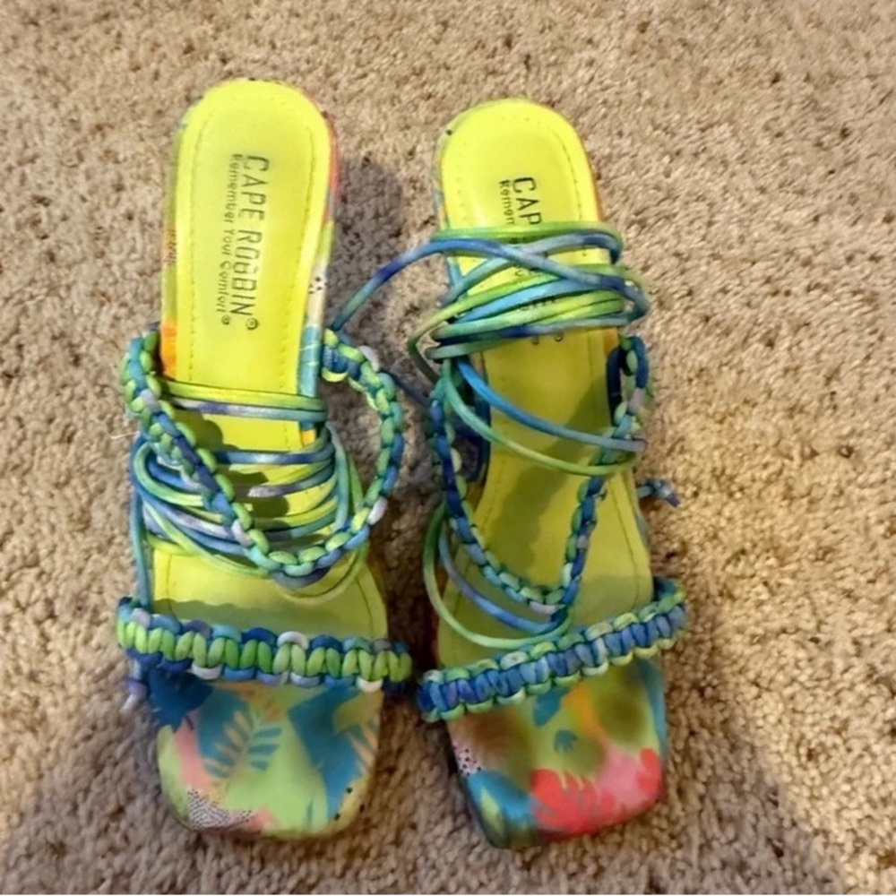 Cape Robbin Multicolor Strappy Heels